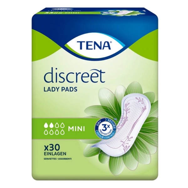 TENA Lady Discreet Mini Einlagen (Karton mit 180 Stück)