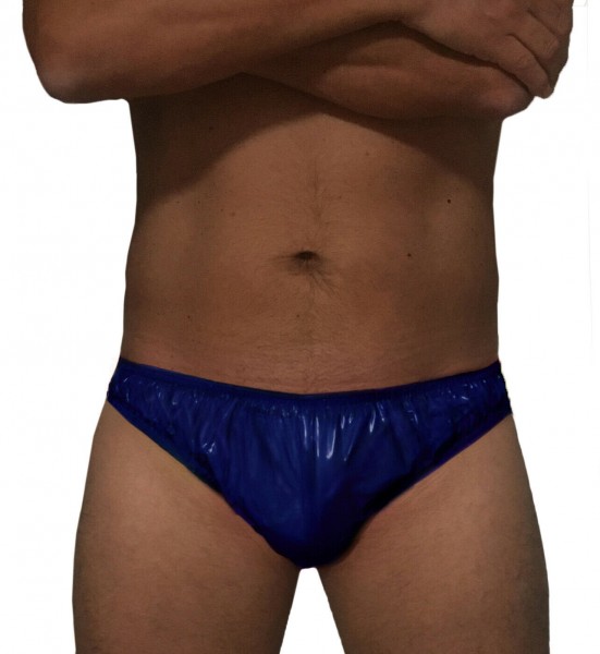 PVC protective trousers men (ultramarine blue / lacquer)