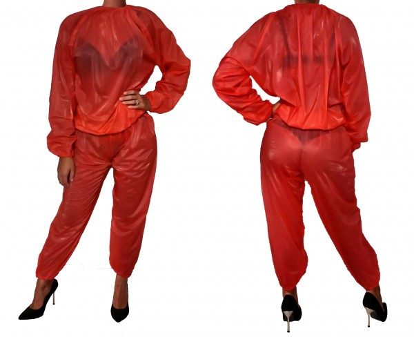 PVC-Saunaanzug - Rot