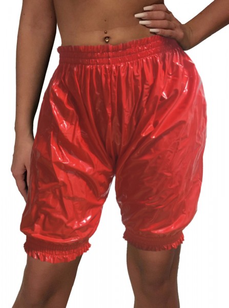 PVC-Schwitzhose Bloomers Knielang - Rot (Lack)